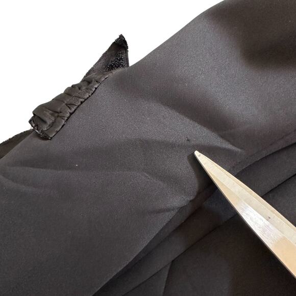 Mother of All Deville Cut Out Velvet Bow Blazer Power Suit Dress Black Medium - Picture 11 of 12